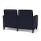 Lesro Siena Lounge Reception 2 Seat Tandem Seating, Walnut, OH Navy Upholstery SN2103 - alternate 3